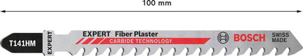 Brzeszczot do wyrzynarki Bosch EXPERT Fibre Plaster T 141 TCT 100 mm 3 szt. ( 2608900563 ) Carbide Technology