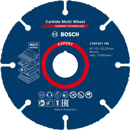 Bosch EXPERT Carbide Multi Wheel Trennscheibe 115 x 22,23 mm 1 Stk. ( 2608901188 ) Carbide Technology