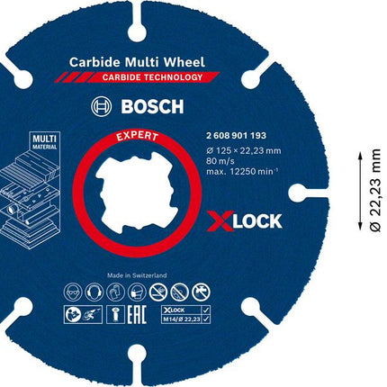 Bosch Expert Carbide Multi Wheel X-LOCK Trennscheibe ( 2608901193 ) 125 mm x 22,23 mm