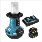 Makita DML 810 PM Akumulatorowy naświetlacz LED 18 / 36 V ( 2 x 18 V ) 5500 lm IP54 + 2x akumulator 4,0 Ah + podwójna ładowarka
