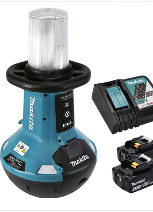 Makita DML 810 RT Akku LED Flächenlicht 18 / 36 V ( 2 x 18 V ) 5500 lm IP54 + 2x Akku 5,0 Ah + Ladegerät