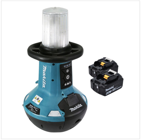 Makita DML 810 G Akumulatorowy naświetlacz LED 18 / 36 V ( 2 x 18 V ) 5500 lm IP54 + 2x akumulator 6,0 Ah - bez ładowarki