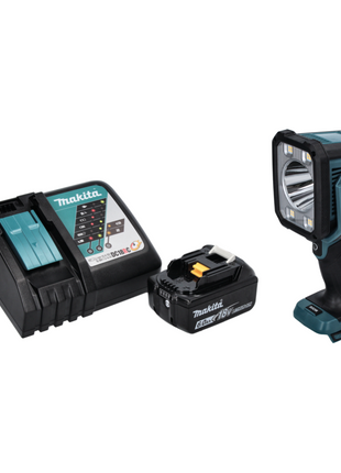 Makita DML 812 RG1 Foco LED de mano con batería, lámpara de bolsillo 18 V 1250 lm + 1x batería 6,0 Ah + cargador