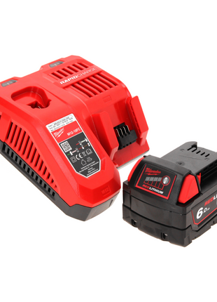 Milwaukee M18 NRG-601 Starter Set 1x Akku 18 V 6,0 Ah / 6000 mAh ( 4932451244 ) + M12-18 FC Schnell Ladegerät ( 4932451079 )