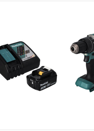 Makita DHP 484 RF1 akumulatorowa wiertarko-wkrętarka udarowa 18 V 54 Nm bezszczotkowa + 1x akumulator 3,0 Ah + ładowarka