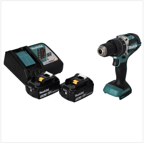 Makita DHP 484 RF Akku Schlagbohrschrauber 18 V 54 Nm Brushless + 2x Akku 3,0 Ah + Ladegerät