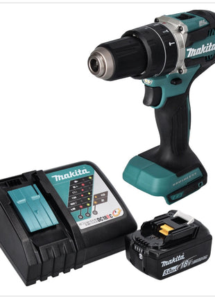 Makita DHP 484 RT1 Perceuse-visseuse à percussion sans fil 18 V 54 Nm brushless + 1x Batterie 5,0 Ah + Chargeur