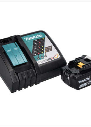 Makita DHP 484 RT1 Perceuse-visseuse à percussion sans fil 18 V 54 Nm brushless + 1x Batterie 5,0 Ah + Chargeur