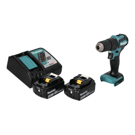 Makita DHP 483 RM Akku Schlagbohrschrauber 18 V 40 Nm Brushless + 2x Akku 4,0 Ah + Ladegerät