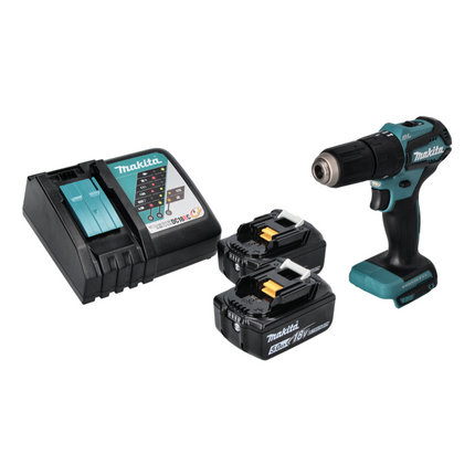 Makita DHP 483 RT akumulatorowa wiertarko-wkrętarka udarowa 18 V 40 Nm bezszczotkowa + 2x akumulator 5,0 Ah + ładowarka