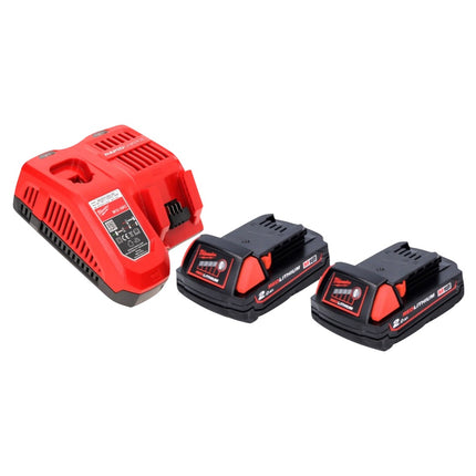Milwaukee M18 FID2-202FC TX Akku Schlagschrauber 18 V 1/4" 226 Nm + 2x Akku 2,0 Ah + Ladegerät + Gliedermaßstab + TX Koffer