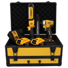 DeWalt DCF809P2TX Visseuse à choc sans fil 18V Brushless + DCL050 Lampe sans fil 18V + 2x Batteries 5,0Ah + Chargeur + Coffret TX + Mètre pliant