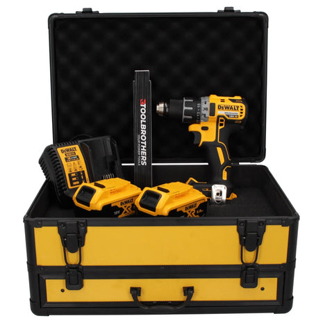 DeWalt DCD 791 P2 TX Akku Bohrschrauber 18 V 70 Nm Brushless + 2x Akku 5,0 Ah + Ladegerät + Gliedermaßstab + TX Koffer