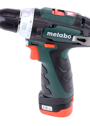 Metabo Power Maxx BS 10,8 Akku Bohrschrauber 10,8 V + 2x Akku 2,0 Ah + Ladegerät + 32 tlg. Bit Set + Koffer