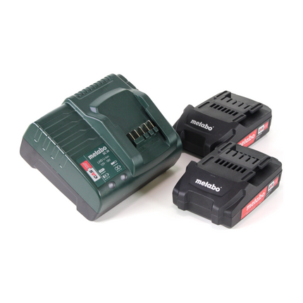 Metabo BS 18 Quick Akku Bohrschrauber 18 V 48 Nm + 2x Akku 2,0 Ah + Ladegerät + 32 tlg. Bit Set + Koffer
