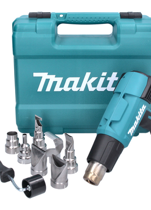 Makita HG 6531 CK Heißluftgebläse 2000 W 50 - 650 °C + 8 tlg. Zubehör Set + Koffer