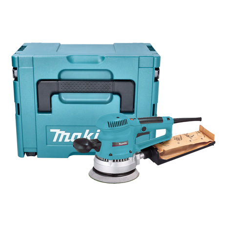 Makita BO 6030 JX Ponceuse excentrique 310 watts 150 mm + papier abrasif + Makpac