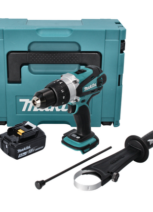 Taladro percutor inalámbrico Makita DHP 458 T1J 18 V 91 Nm + 1x batería 5,0 Ah + Makpac - sin cargador