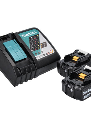 Makita DGA 452 RF Meuleuse d'angle sans fil 18 V 115 mm + 2x Batteries 3,0 Ah + Chargeur