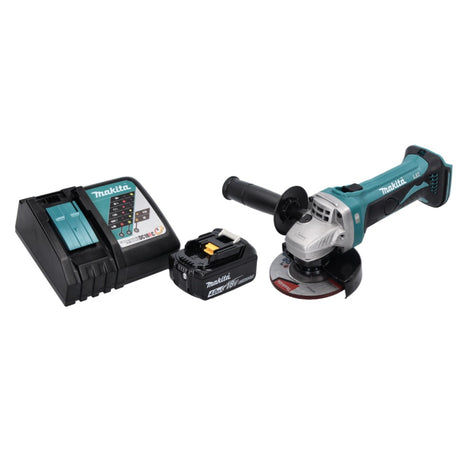 Amoladora angular a batería Makita DGA 452 RM1 18 V 115 mm + 1x batería 4,0 Ah + cargador