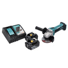 Amoladora angular a batería Makita DGA 452 RM 18 V 115 mm + 2x baterías 4,0 Ah + cargador