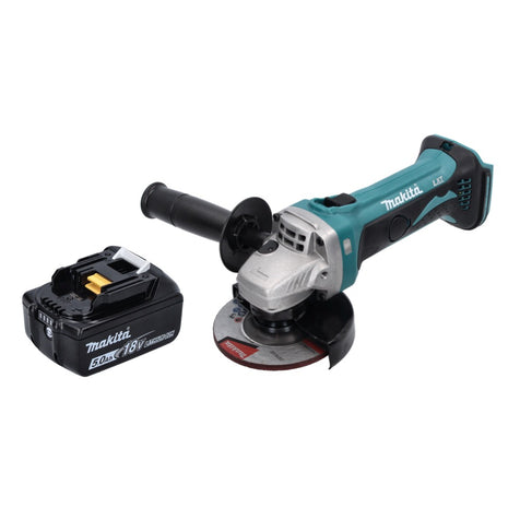 Makita DGA 452 T1 Akku Winkelschleifer 18 V 115 mm + 1x Akku 5,0 Ah - ohne Ladegerät