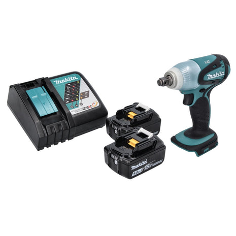 Makita DTW 251 RT akumulatorowy klucz udarowy 18 V 230 Nm 1/2" + 2x akumulator 5,0 Ah + ładowarka