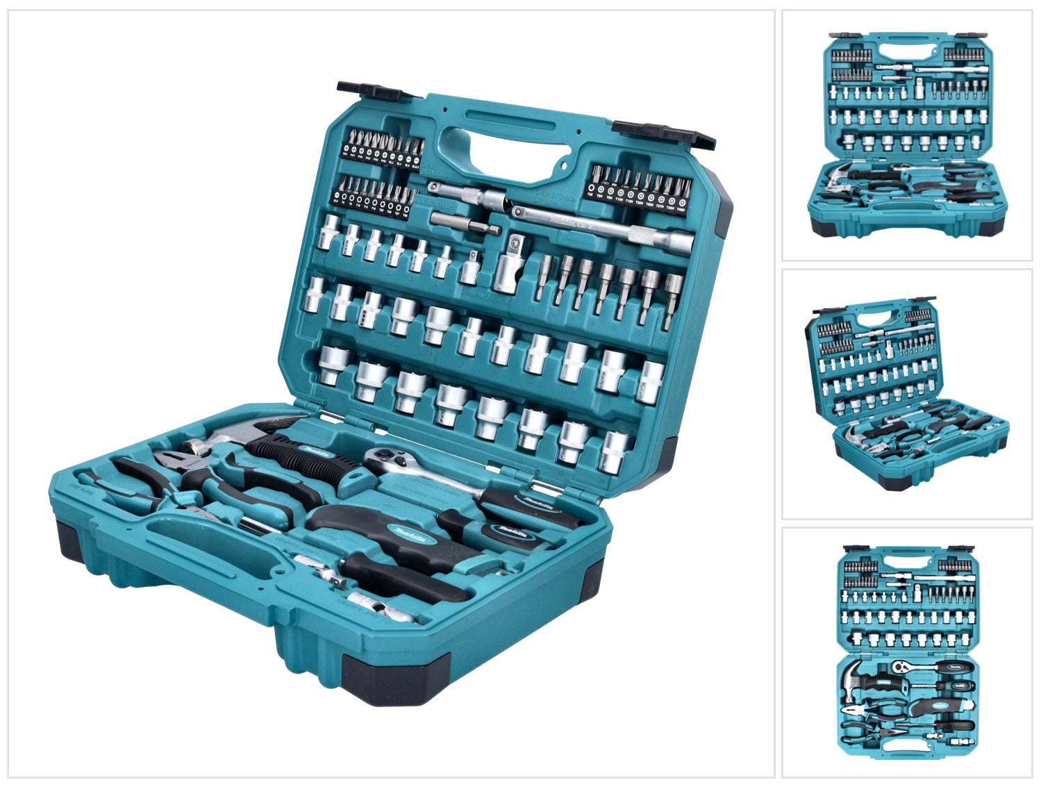 Makita Handwerkzeug Set 76 tlg Chrom Vanadium Stahl E 10899 Bit Zange Hammer Ratsche Schraubendreher 0 - toolbrothers