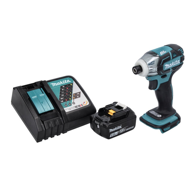 Makita DTS 141 RT1 akumulatorowa wkrętarka impulsowa 18 V 40 Nm 1/4" bezszczotkowa + 1x akumulator 5,0 Ah + ładowarka