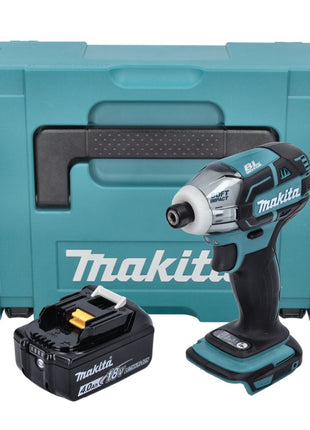 Makita DTS 141 M1J destornillador de impulso inalámbrico 18 V 40 Nm 1/4" sin escobillas + 1x batería 4,0 Ah + Makpac - sin cargador