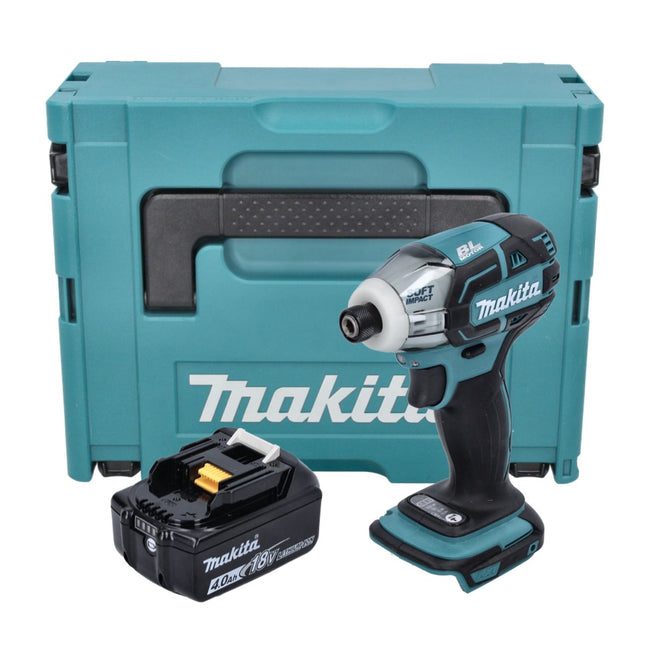 Makita DTS 141 M1J akumulatorowa wkrętarka impulsowa 18 V 40 Nm 1/4" bezszczotkowa + 1x akumulator 4,0 Ah + Makpac - bez ładowarki