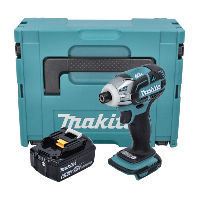 Makita DTS 141 G1J akumulatorowa wkrętarka impulsowa 18 V 40 Nm 1/4" bezszczotkowa + 1x akumulator 6,0 Ah + Makpac - bez ładowarki