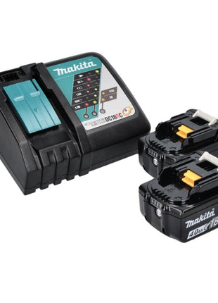 Clavadora con cabezal de batería Makita DBN 500 RM 18 V 15-50 mm + 2 baterías 4,0 Ah + cargador