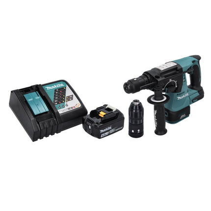 Makita DHR 243 RM1 akumulatorowa wiertarko-wkrętarka udarowa 18 V SDS plus bezszczotkowa + 1x akumulator 4,0 Ah + ładowarka