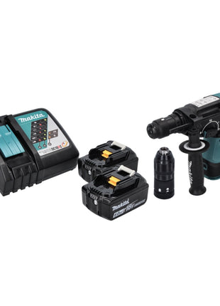 Makita DHR 243 RG Marteau perforateur sans fil 18 V SDS plus Brushless + 2x batterie 6,0 Ah + chargeur