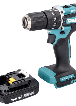 Taladro percutor inalámbrico Makita DHP 487 A1 18 V 40 Nm sin escobillas + 1x batería 2,0 Ah - sin cargador