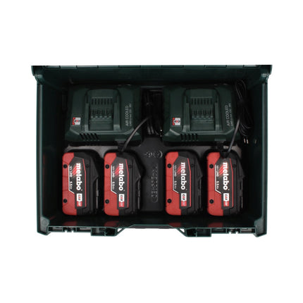 Metabo 18 V LiHD Basis Set + 4x Akku 5,5 Ah + 2x ASC 55 Ladegerät + metaBOX
