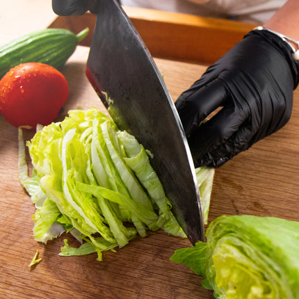 Nitrylowe rękawiczki jednorazowe w pudełku z dozownikiem czarne 100 sztuk rozmiar S / Small - niesterylne