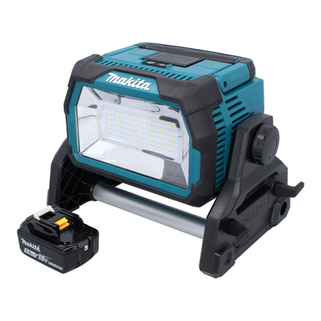 Makita DML 809 T1 Akku LED Baustrahler 18 V 10000 lm + 1x Akku 5,0 Ah - ohne Ladegerät