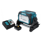 Makita DML 809 RT1 Foco de construcción LED con batería 18 V 10000 lm + 1x batería 5,0 Ah + cargador