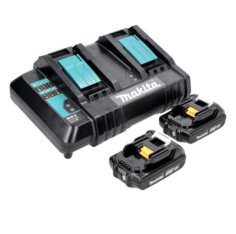 Makita Power Source Kit 18 V mit 2x BL 1820 B 2,0 Ah Akku ( 197254-9 ) + DC 18 SH Doppel Ladegerät ( 199687-4 )