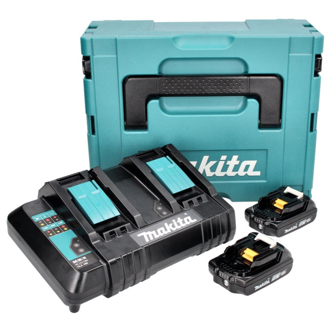 Zestaw Makita Power Source Kit 18 V z akumulatorem 2x BL 1820 B 2,0 Ah ( 197254-9 ) + podwójna ładowarka DC 18 SH ( 199687-4 ) + Makpac