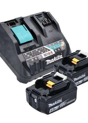 Makita Power Source Kit 18 V mit 2x BL 1840 B Akku 4,0 Ah ( 2x 197265-4 ) + DC 18 RE Multi Schnell Ladegerät ( 198720-9 )