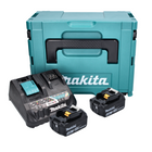 Makita Power Source Kit 18 V mit 2x BL 1840 B Akku 4,0 Ah ( 2x 197265-4 ) + DC 18 RE Multi Schnell Ladegerät ( 198720-9 ) + Makpac