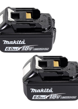 Zestaw Makita Power Source Kit 18 V z akumulatorem 2x BL 1860 B 6,0 Ah ( 197422-4 ) + podwójna ładowarka DC 18 SH ( 199687-4 ) + Makpac