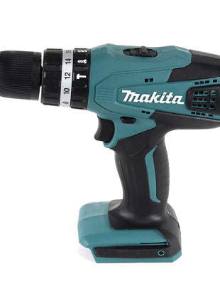 Makita HP 457 DWE Perceuse-visseuse à percussion sans fil série G 18 V 42 Nm en coffret + UH 522 DZ Taille-haie sans fil 52 cm + 2x batterie 1,5 Ah + chargeur