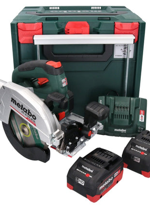 Metabo KS 18 LTX 66 BL Akumulatorowa pilarka tarczowa 18 V 165 mm ( 611866660 ) + 2x akumulator 5,5 Ah + ładowarka + metaBOX