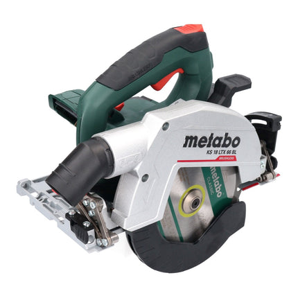 Metabo KS 18 LTX 66 BL Zestaw akumulatorowa pilarka tarczowa 18 V 165 mm ( 691194000 ) + szyna do cięcia poprzecznego + metaBOX - bez akumulatora, bez ładowarki