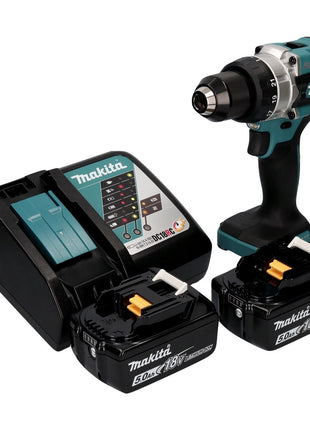 Makita DDF 486 RT taladro atornillador inalámbrico 18 V 130 Nm sin escobillas + 2 baterías 5,0 Ah + cargador