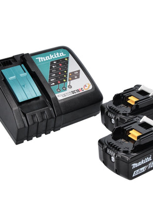 Makita DDF 486 RT taladro atornillador inalámbrico 18 V 130 Nm sin escobillas + 2 baterías 5,0 Ah + cargador